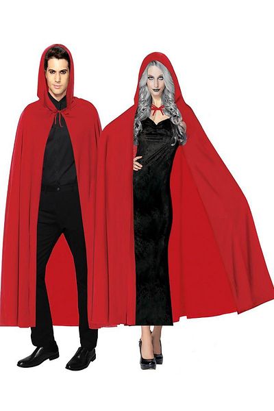 Parti dolabı Red Cloak with Hood Adult Child 120cm Devil / Little Red Riding Hood / Halloween / Thor