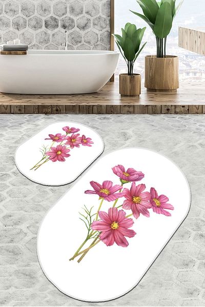 Chilai Home Set de 2 covoare albe de baie - Djtbanyo