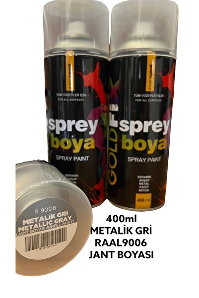 GOLDFİX Sprey Boya Metalik Gri Jant Boyası 400ml
