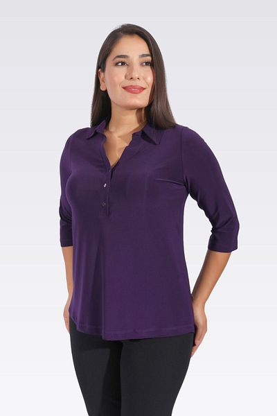 TOLGA SARAÇOĞLU 10395 Muddle Polo Collar Truvakar Sleeve Knitted Bluz