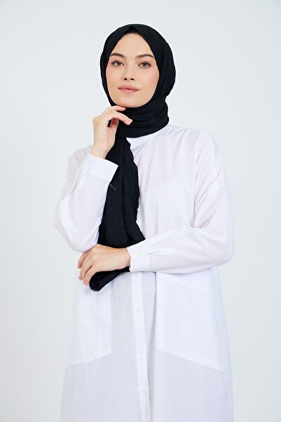 m moon scarf Premium Bamboo Cashew Shawl “Μαύρο”