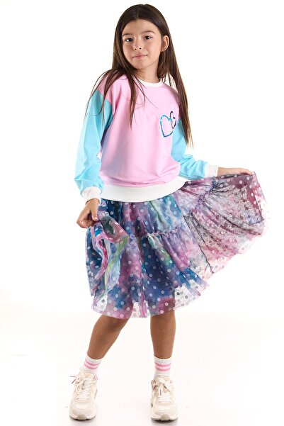 Colorinas Wilma Heart Patterned Sequined Sweatshirt