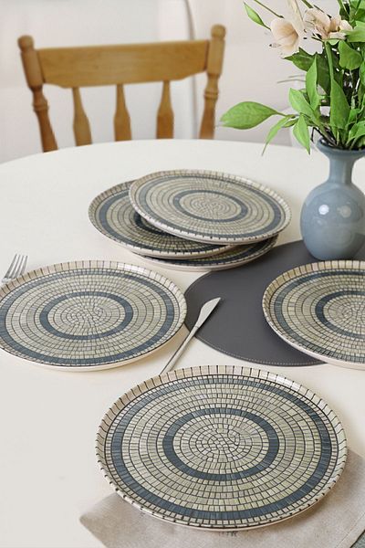 Keramika Mosaic Marvels Serving Plate 28 Cm 6 Pieces 21620