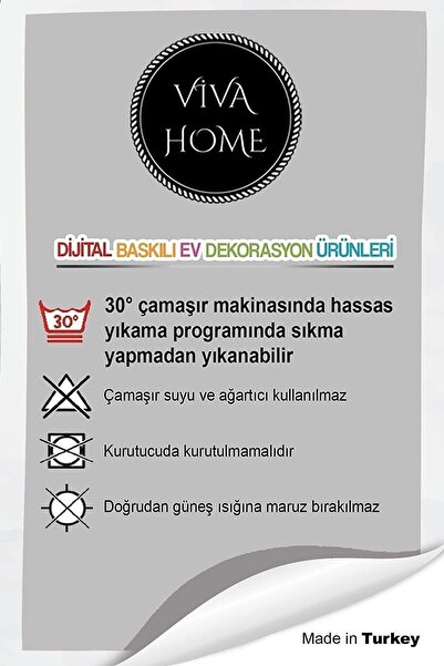 Viva Home Silver Lacivert Premium Tay Tüyü Dokuma Kumaş Çizgili Çift Taraflı Kırlent Yastık Kılıfı Krl1073