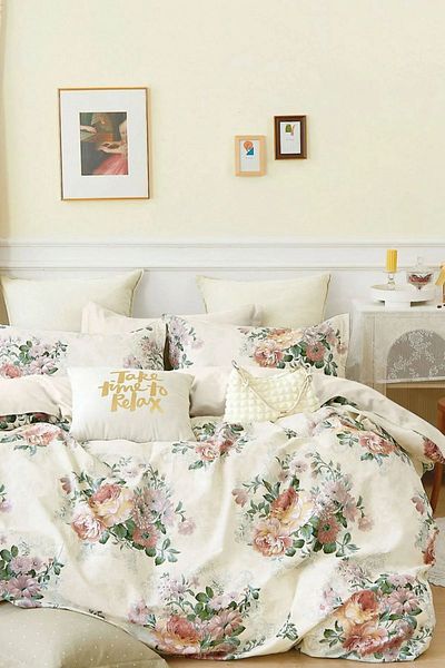 İQON Set cuvertură de pilota dublu Mystic Rose Beige - Elastic