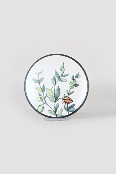 Keramika Farfurie Tort Gradina Flori 20 Cm 6 Bucati - 18938-39-40-41-42-43