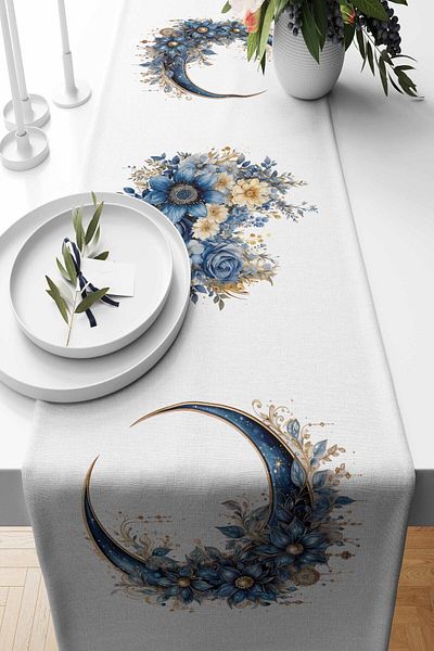 Pilloveland Runner Dream Tesut din piele intoarsa cu model 140*40 Cm
