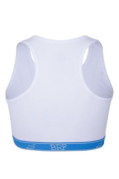 BRZ KIDS Girl's Bustier | Crop Tank Top | Athlete Athlete | White