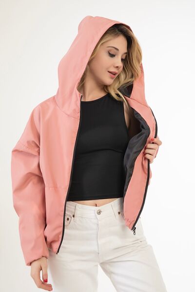 Riverstorm Γυναικεία πλεξούδα αδιάβροχο μεγάλου μεγέθους με τσέπη με κουκούλα - Windbreaker