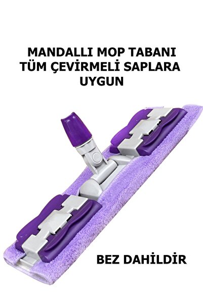 aşçıbaşı ticaret Mor Mandallı Mop Tabanı Başlığı, Tüm Çevirmeli Sopalara Uyum...