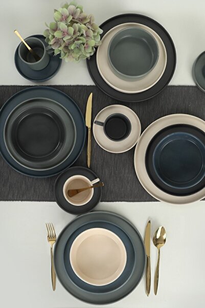 Keramika River Stackable Yemek / Kahvaltı Takımı  20 Parça 4 Kişilik