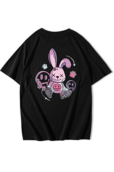 BRZ COLLECTION Μπλουζάκι Unisex Oversize Cartoon Rabbit