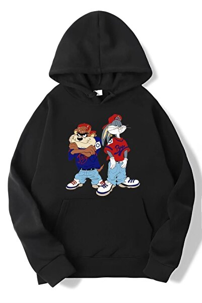 BRZ COLLECTION Unisex Oversize Hoodie με ζωύφια και φιγούρες Tasmanga
