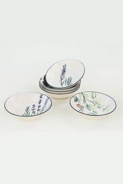 Keramika Farfurie De Gradina De Flori 18 Cm 6 Bucati