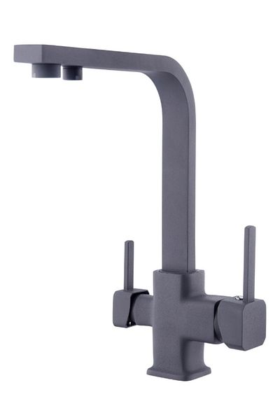 yediyapı Anthracite Square Purified Kitchen Faucet