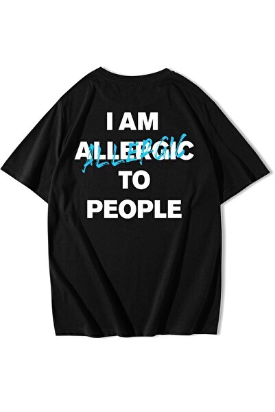 BRZ COLLECTION Μπλουζάκι Unisex Oversize 'I Am Allergic To People'
