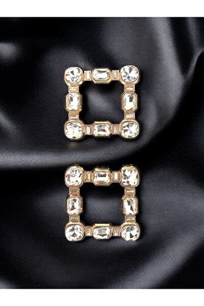 KumaşEvi Kare Rose Taşlı Metal Toka Ayakkabı Çanta Cüzdan Kemer Hobi Ürünleri...