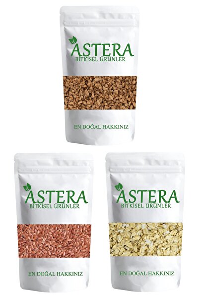 ASTERA Sporcu Protein Seti ( 500 Gr Soya Kıyması + 500 Gr Keten Tohumu + 500 Gr Yulaf Ezmesi )