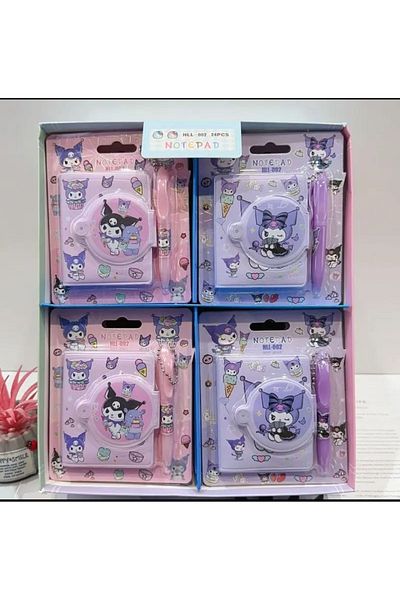Meyra Accessories Sanrio Kawai Kromi Mini Notebook and Pen Luxury Cute Student Gift Set 1Pc
