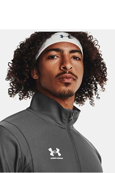 Under Armour Erkek Dik Yaka Yalıtımlı Marka Logolu Fermuarlı Beyaz Eşofman Takımı 1379592-025