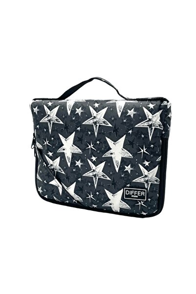 Differ Studio 10'' & 11'' Inch Compatible Star Pattern Gray Water Resistant Zippered Unisex Tablet iPad Bag/Case