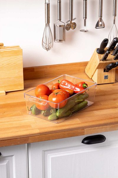 FH finehome 4.75 Lt Transparent Ahus Refrigerator Organizer - Medium Size