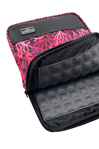 Differ Studio 15-15.6 بوصة نمط مرجاني أحمر للجنسين مقاوم للماء كمبيوتر محمول/ماك بوك/حقيبة كمبيوتر محمول