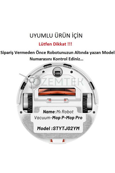 Ozemtek مجموعة تجديد متوافقة مع Xiaomi Mi Robot Vacuum Mop Pro- STYTJ02YM مكونة من 6 قطع
