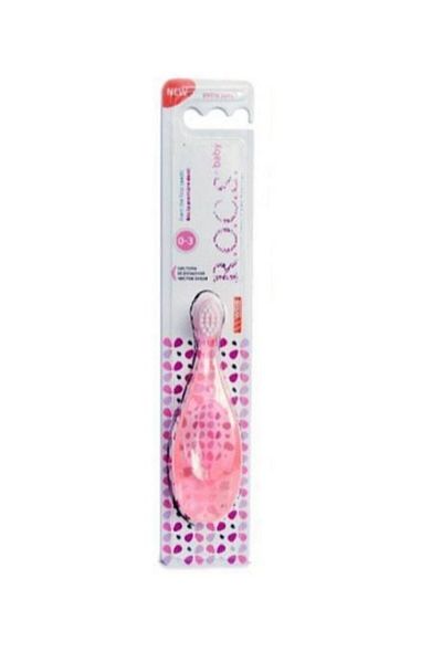 R.O.C.S. Pink Rocs Baby Toothbrush for Baby 0-3 Years