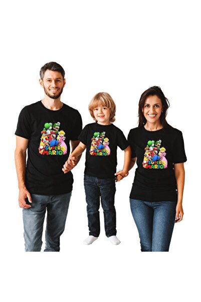 TakeTshirt Tricou combinat de familie Super Mario Mama Tata Copii (Prețul este pentru un singur articol)