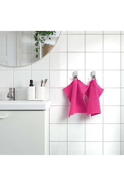 IKEA Vagsjön Hand Towel, Bright Pink, 30x30 cm, 4 Pieces
