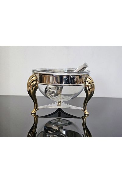 Barok Gold and Silver Salad Serving Set