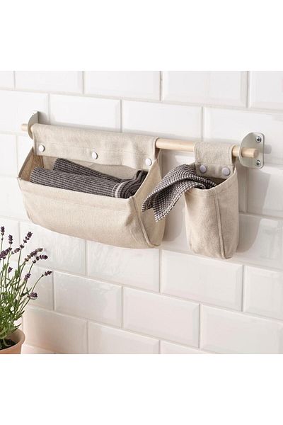 IKEA Nereby 23x33 cm Κρεμάσιμος τοίχος Κρεμάσιμος Φυσικός Οργανωτής Τσέπης