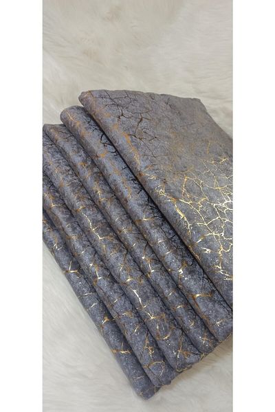 Tekstilsa Husa de canapea decorativa Yenimoda cu folie de aur - 1buc gri inchis antracit