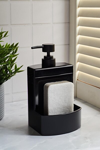 Perotti Barton Black Süngerlikli Mutfak Sıvı Sabunluk Akrilik