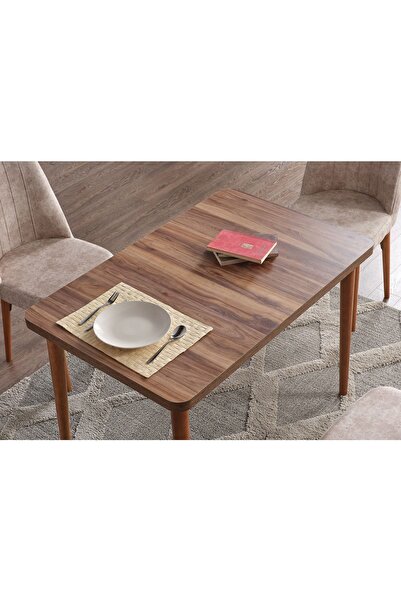 ADAHOME Tufan Sabit 4 Kişilik Mutfak Masası Takımı Yemek Masası Takımı