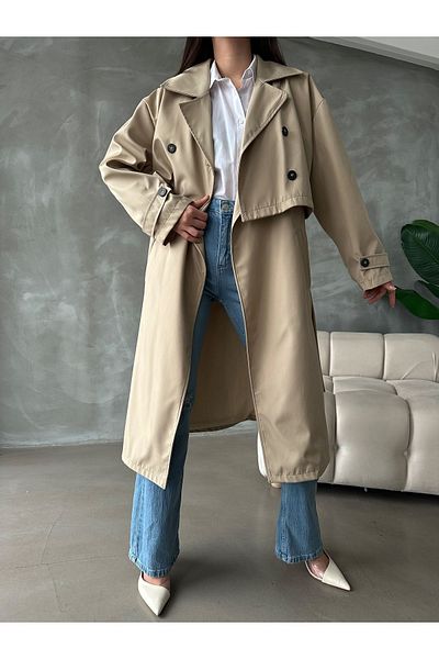 AÈC PRIVÈ FEMEI NOUA SEZONĂ TENDINȚA MAGICĂ ȘI VESTĂ ȘI CROP HEMDE TRENCH JACKET 777