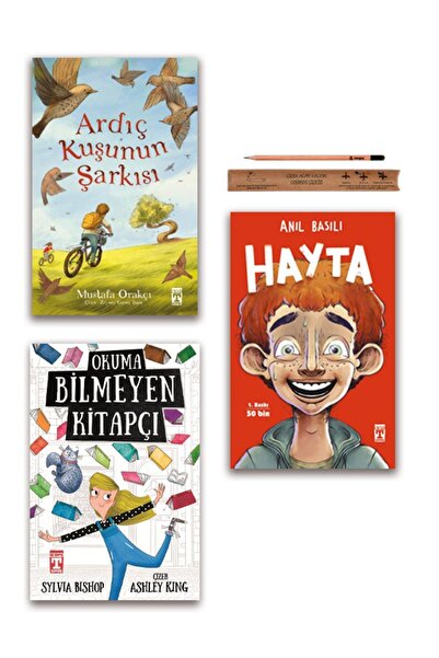 Timaş Çocuk Hayta - Ardıç Kuşunun Şarkısı - Okuma Bilmeyen Kitapçı Set 3 Kitap