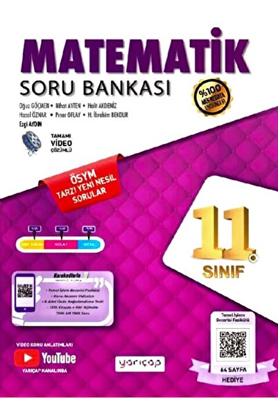 YARIÇAP YAYINCILIK Yarı Çap Yayınları 11. Sınıf Matematik Soru Bankası