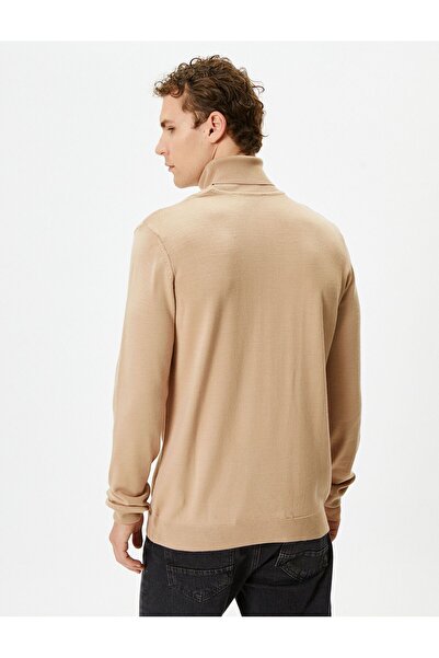 Koton Мъжки плетен пуловер с висока яка