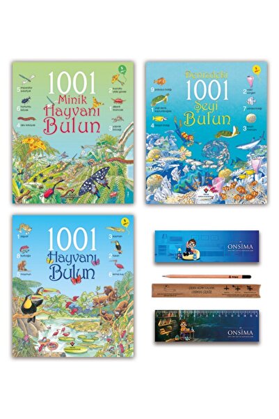 Tübitak Yayınları 1001 ابحث عن الحيوان - 1001 ابحث عن الحيوان الصغير - مجموعة...