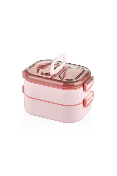 Vagon Stainless Steel Lunch Box - 1000 Ml, Xc-7081, Mixed Color 1 Piece