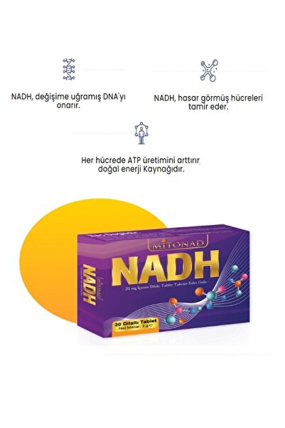 MİTONAD Nadh Içeren Dilaltı Tablet Takviye Edici Gıda 30 Dilaltı Tablet 3g
