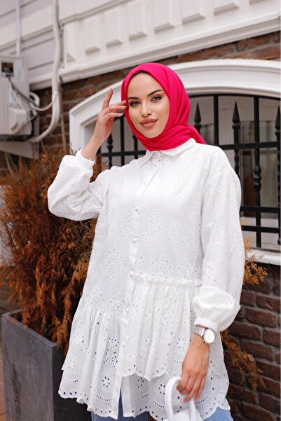 hilla line Γυναικείο πουκάμισο Hijab Tunic - Frilly Scallop