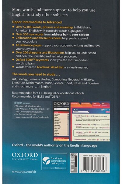OXFORD UNIVERSITY PRESS Oxford Student's Dictionary Cd-rom (3ED)*
