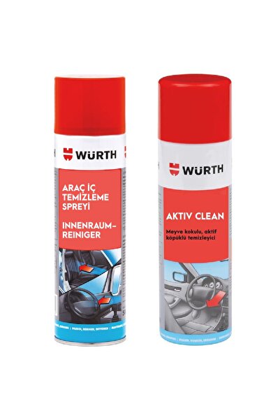 Würth Aktif Temizleme Köpüğü 500ml + Araç İçi Bakım Spreyi 500 ml