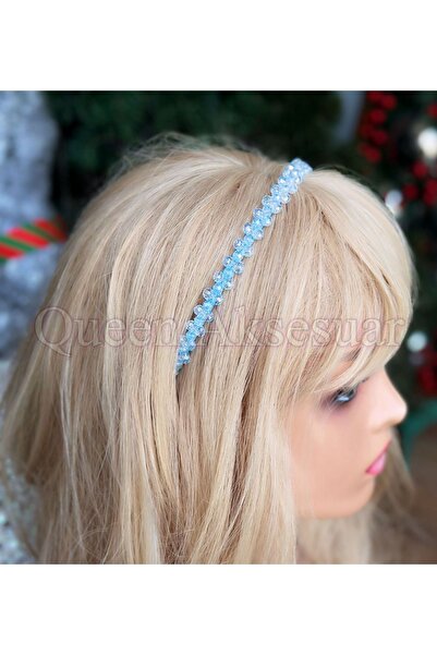 QUEEN AKSESUAR Πολυτελής Κρυστάλλινη Κορώνα Μεταλλική Κεντημένη Κορώνα - Διαφ...