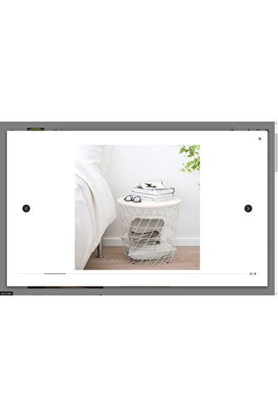 IKEA Kvıstbro Saklama Bölmeli Sehpa, Beyaz, 44 Cm
