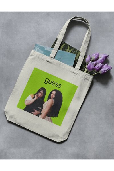 redame Billie Gues Charli XCX Serisi Brat Y2K Cover Bez Çanta Tote Bag