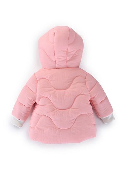 PODİUM GİYİM Special Series Trendy Cute Lamb Plush Hooded Winter Baby Girl Coat